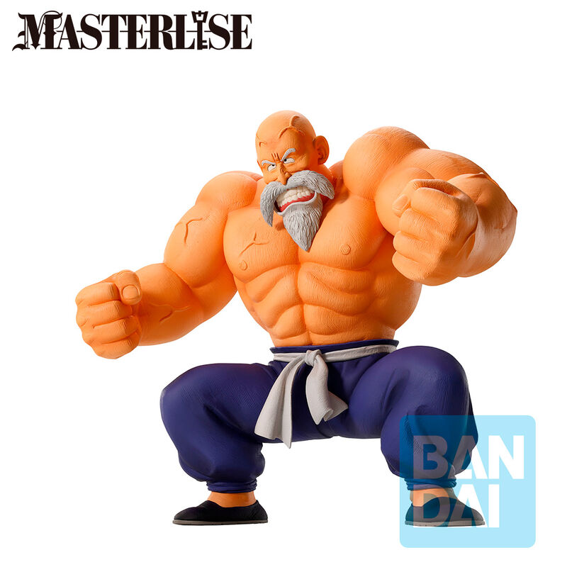 Détail du visage expressif de la figurine Master Roshi Dragon Ball Ichibansho