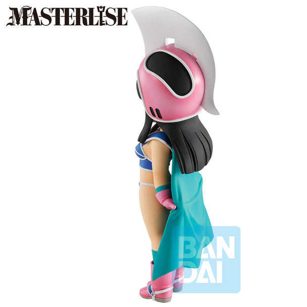 Profil latéral de la figurine Chi-Chi Training montrant sa posture dynamique d'entraînement