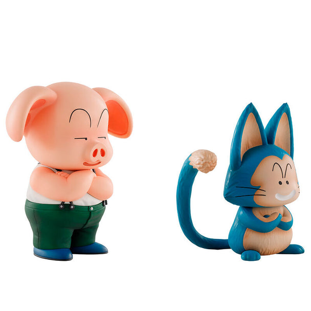 Figurine Dragon Ball Oolong en position d’entraînement sur socle blanc BANPRESTO