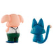 Figurine Puar aux côtés d’Oolong en posture dynamique de combat 10cm