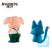 Figurines Oolong et Puar ensemble montrant leurs costumes d’entraînement colorés
