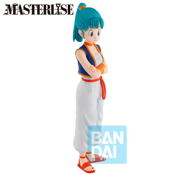 Profil de la figurine Bulma Dragon Ball 21cm montrant les traits du visage et la posture dynamique