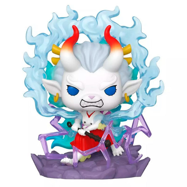 Vue latérale de la figurine POP Deluxe Yamato One Piece montrant la qualité des finitions et les couleurs vives