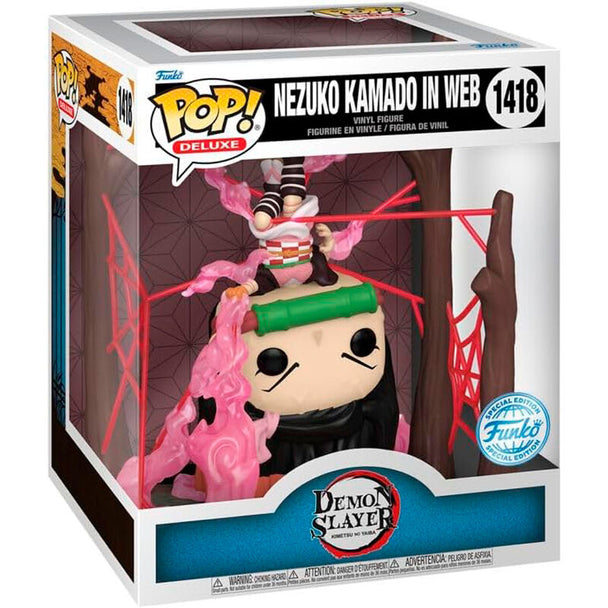 Vue rapprochée de la figurine FUNKO POP Nezuko Kamado Demon Slayer montrant son design unique et sa finition
