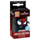 Vue rapprochée du porte-clés Funko Pocket POP Spider-Man 2 Symbiote Takeover montrant les détails du costume et la finition soignée