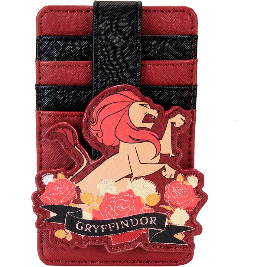 Porte-cartes Loungefly Harry Potter ouvert montrant les compartiments pour cartes