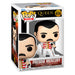 Figurine Funko POP de Freddie Mercury en vinyl de 9 cm avec sa tenue iconique et micro à la main.