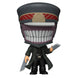 Vue détaillée de la figurine Funko POP Chainsaw Man samouraï épée montrant les couleurs et finitions précises