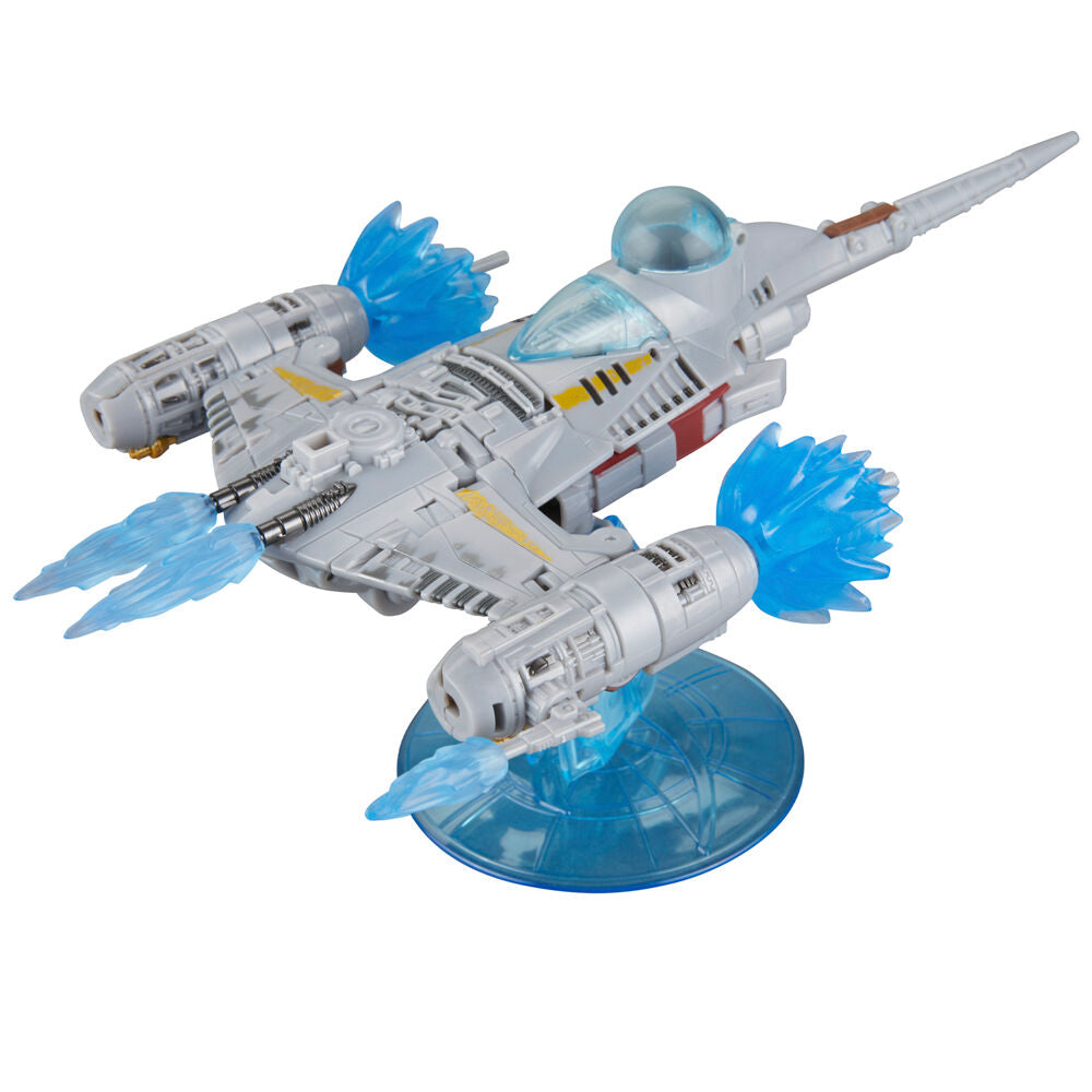 Vue latérale de la figurine en mode N-1 Starfighter, détails précis