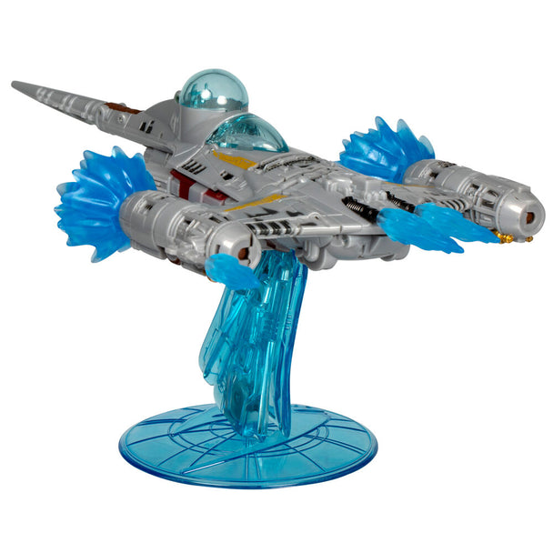 Transformation étape par étape de la figurine N-1 Starfighter en vaisseau