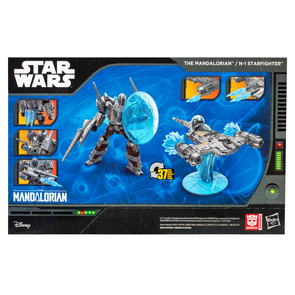 Zoom sur les détails de la cape et du bouclier transformables de la figurine