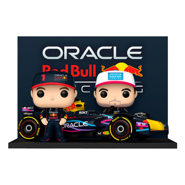 Figurine POP Moment Racing Red Bull Team vue de face avec couleurs vives et détails précis