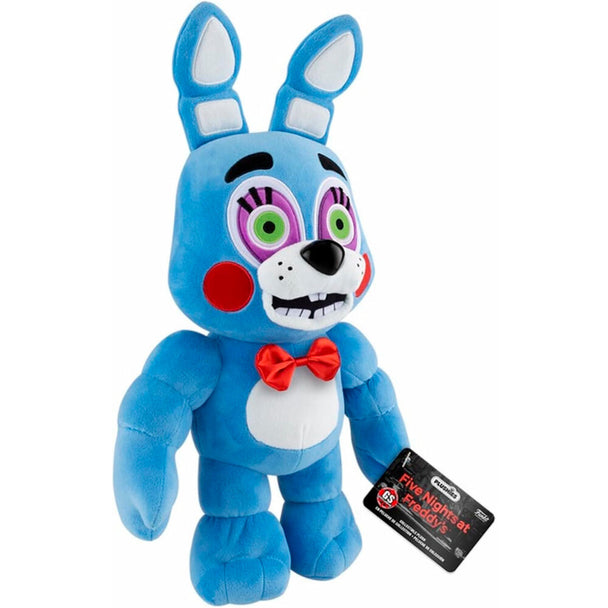 Détail en gros plan de la peluche Bonnie FUNKO 40cm montrant la texture douce et les finitions soignées