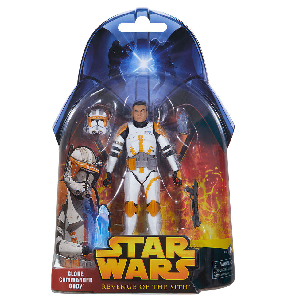 Figurine Clone Commander Cody 15cm en position de combat avec armure détaillée