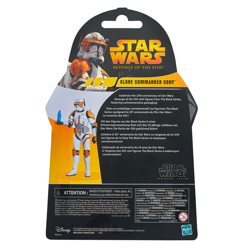 Ensemble complet de la figurine Clone Commander Cody avec 4 accessoires Star Wars
