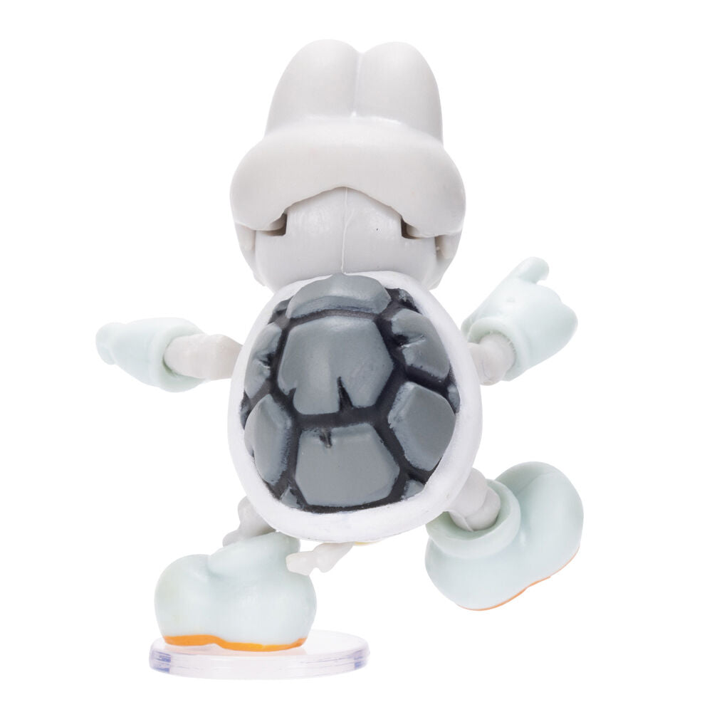 Vue de côté montrant les articulations du cou de la figurine Super Mario Bros