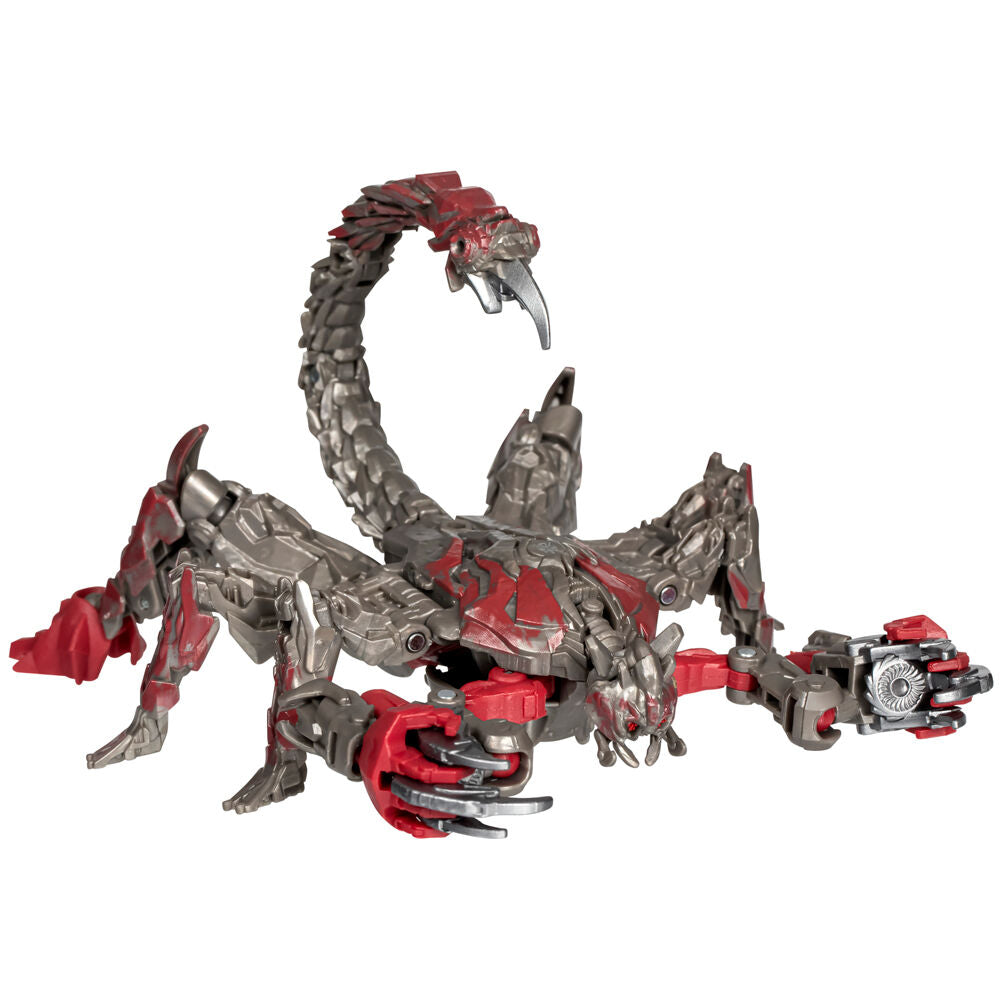 Transformation de la figurine Double Punch entre modes robot et scorpion en 20 étapes