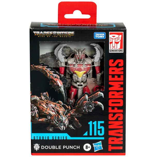 Figurine Transformers Double Punch en mode robot avec détails articulés visibles