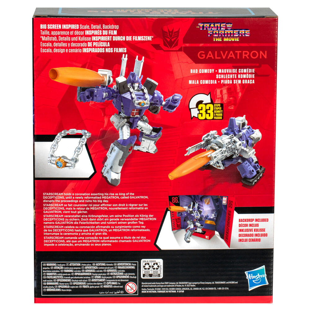 Packaging officiel HASBRO de la figurine Galvatron Transformers The Movie