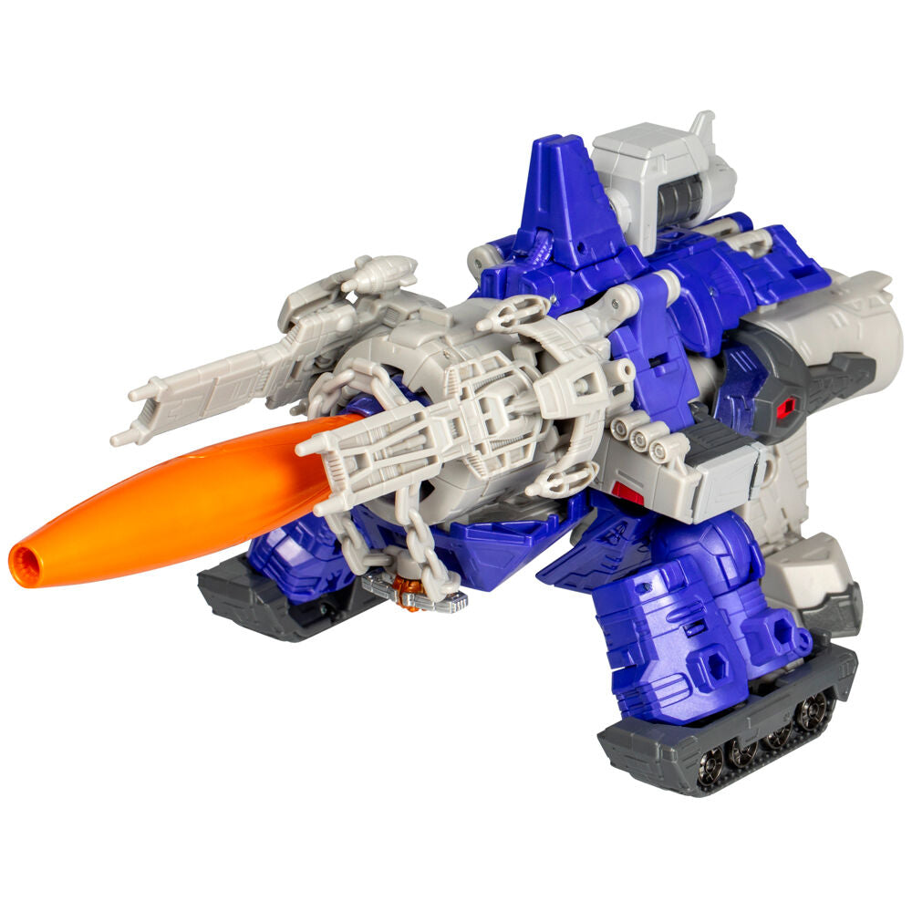 Transformation en cours de la figurine Galvatron montrant les étapes détaillées