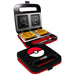 Presse à sandwich Pokémon Panini vue de face avec silhouette Pokéball imprimée sur le sandwich