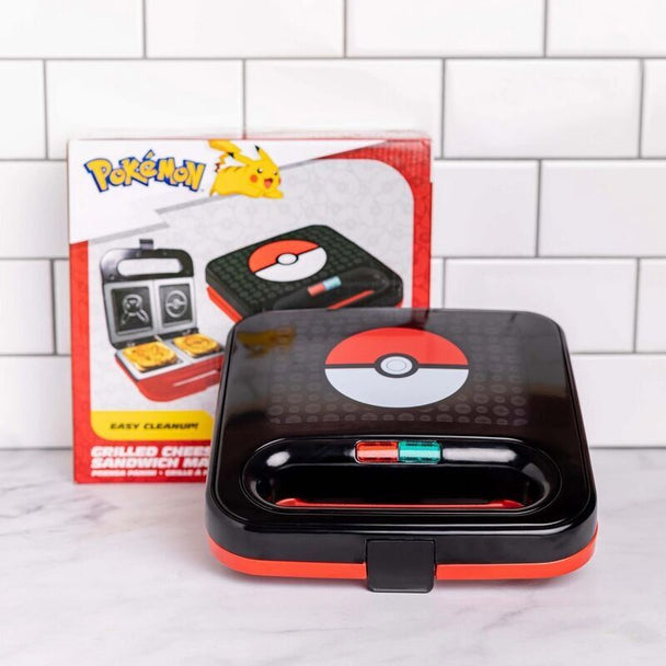 Gros plan sur la poignée ergonomique de la presse à panini Pokémon UNCANNY BRANDS