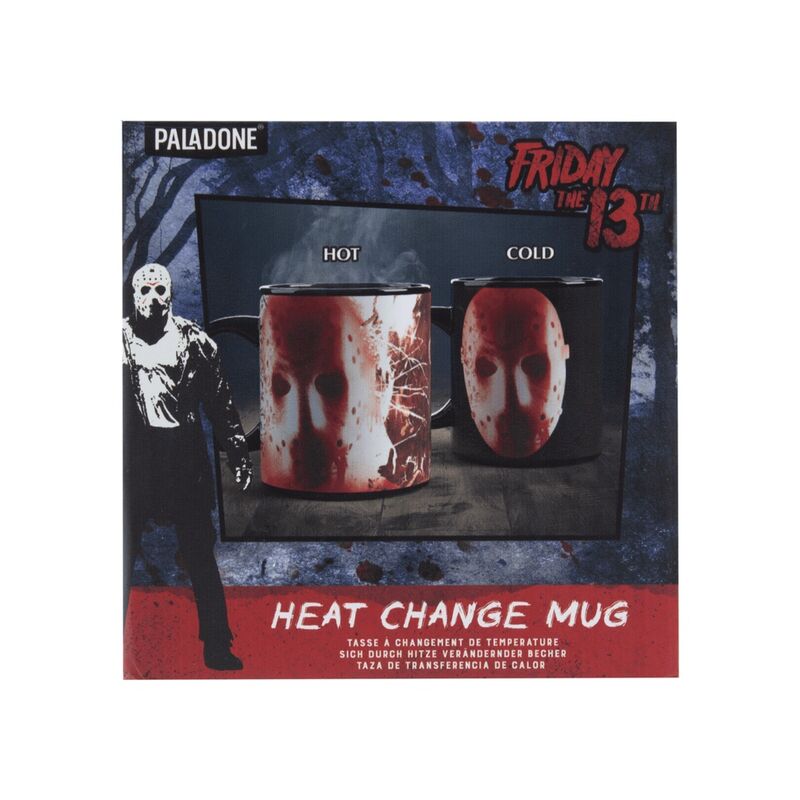 Détail du mug montrant le changement de couleur au contact d'une boisson chaude
