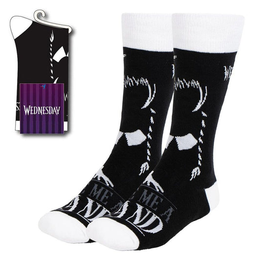 Chaussettes adultes Wednesday de CERDÁ, taille unique 36-43, en coton confortable avec design moderne.