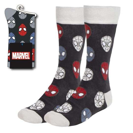 Chaussettes Marvel Spiderman pour adultes taille 41/45, en coton, polyamide et élasthanne avec design coloré CERDÁ.