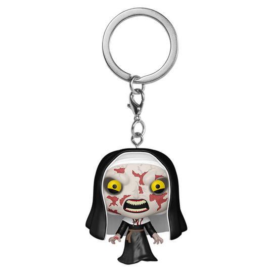 Vue rapprochée du porte-clés Pocket POP The Num de Funko avec détails colorés et design soigné