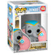 Figurine Funko POP Dumbo tenant un drapeau, vue de face dans sa boîte cadeau Disney