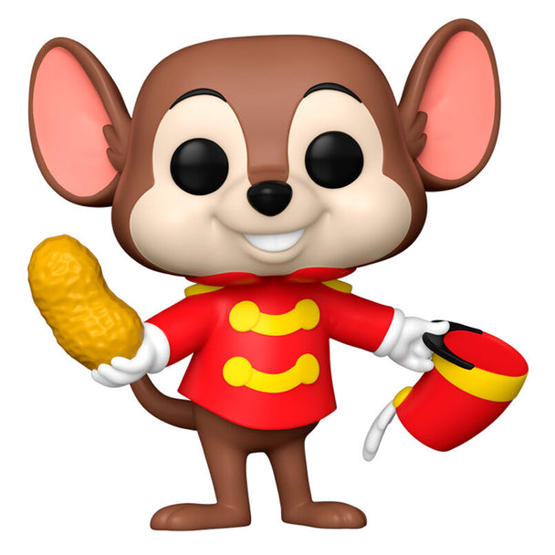 Vue rapprochée de la figurine Funko POP Dumbo et Timothy Q Mouse, détails colorés et expression adorable