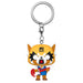 Zoom sur le porte-clés Aggretsuko avec guitare, montrant la texture et la finition du produit
