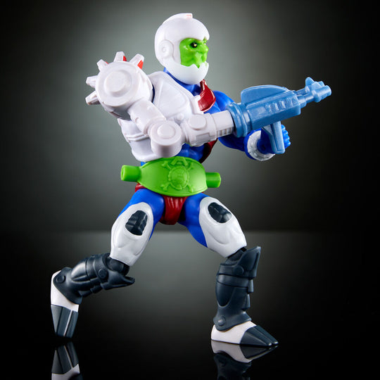 Photo de la figurine Mouse-Jaw Turtles of Grayskull montrant les textures et couleurs vives