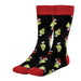 Zoom sur les chaussettes Grinch en coton doux, mettant en avant la qualité des matériaux utilisés