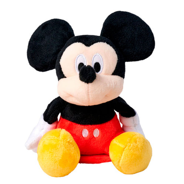 Peluche épaule Mickey Disney de 12 cm avec aimant intégré vue de face sur fond blanc
