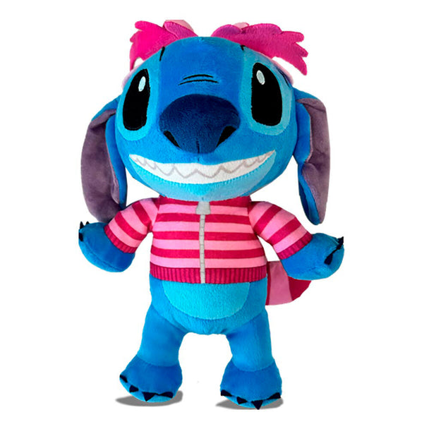 Peluche Disney Cheshire Stitch de 25 cm signée SIMBA, vue de face avec détails colorés et finition soignée