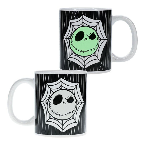 Mug PALADONE Disney L'Étrange Noël de Monsieur Jack avec effet lumineux dans le noir, design original et détaillé.