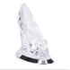 Lampe 3D Crystal Shoe PALADONE de 19 cm allumée, montrant son design en forme de chaussure en cristal avec un éclairage blanc doux