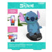 Support smartphone Disney Stitch en plastique acrylique transparent de 13 cm, vue de face avec téléphone posé