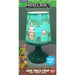 Lampe Minecraft PALADONE de 19 cm allumée, affichant un design pixelisé coloré inspiré du jeu vidéo.