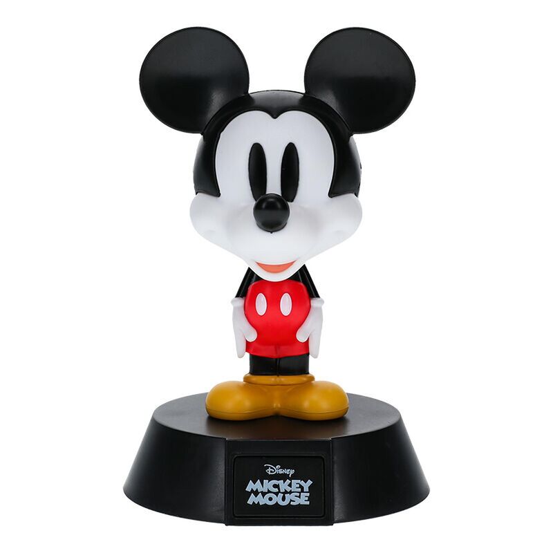 Lampe Disney Mickey Icons 12cm allumée avec lumière douce sur fond neutre