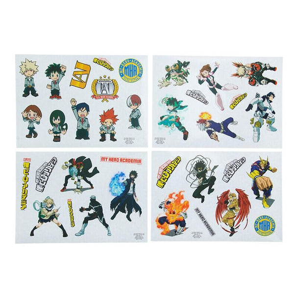 Pack de stickers My Hero Academia officiels PALADONE avec plusieurs designs colorés et détaillés