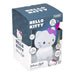 Lampe Hello Kitty rechargeable USB posée sur une table, illustrant ses trois niveaux de luminosité