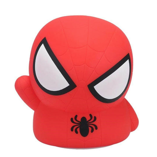 Vue rapprochée du design détaillé de la lampe 3D Spiderman Marvel signée PALADONE