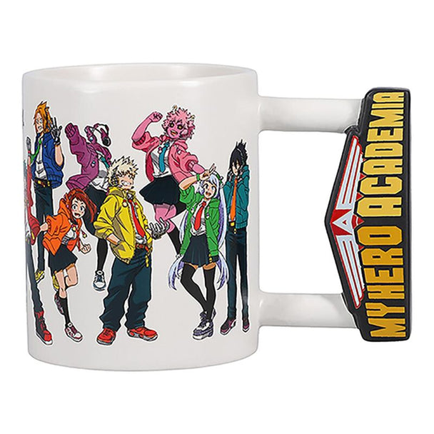 Vue rapprochée du design unique du mug My Hero Academia signé PALADONE