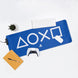 Installation du tapis lumineux PlayStation sur un bureau gaming avec clavier et souris