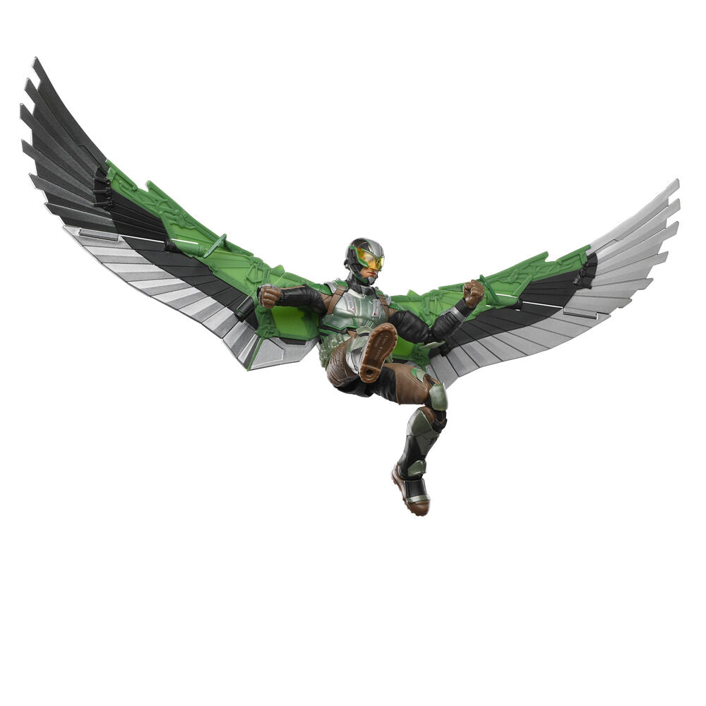 Figurine Falcon posée sur un socle pour exposition Marvel HASBRO