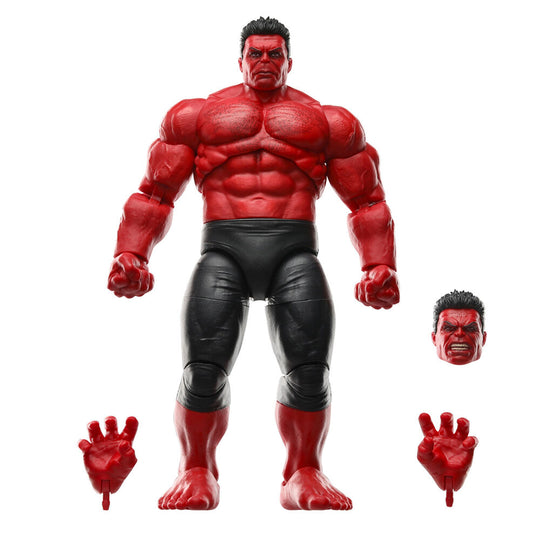 Gros plan sur la tête alternative de la figurine Red Hulk Marvel Captain America