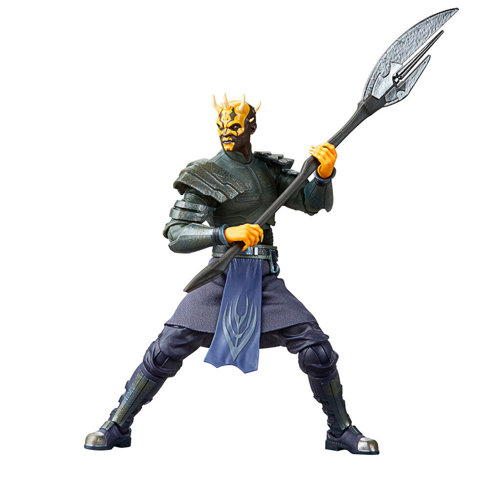 Figurine Savage Opress avec ses accessoires déployés sur fond neutre